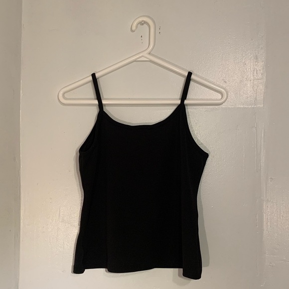 🦋 [2/$25] VINTAGE RHINESTONE BUTTERFLY WOMENS BLACK TANK TOP 🦋 - Picture 2 of 5